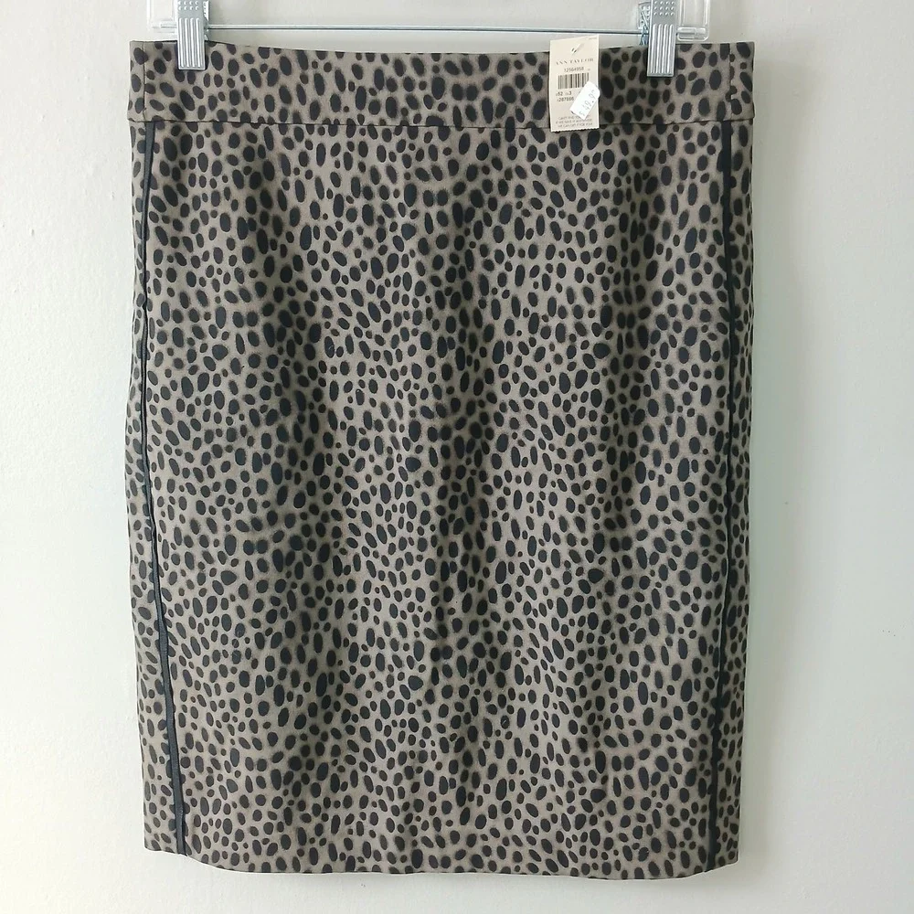 Ann‎ Taylor Women's Size 6 Cheetah Print Pencil Skirt Mini Elastic NWT $49.99!!!